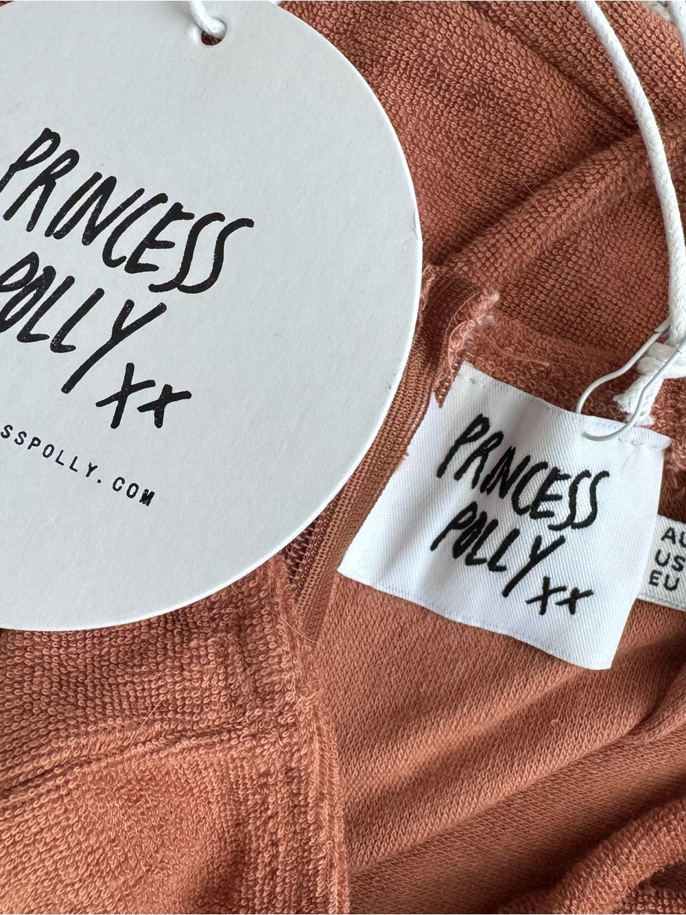 Princess Polly Tan Terry Halter Mini Dress - Picture 4 of 4